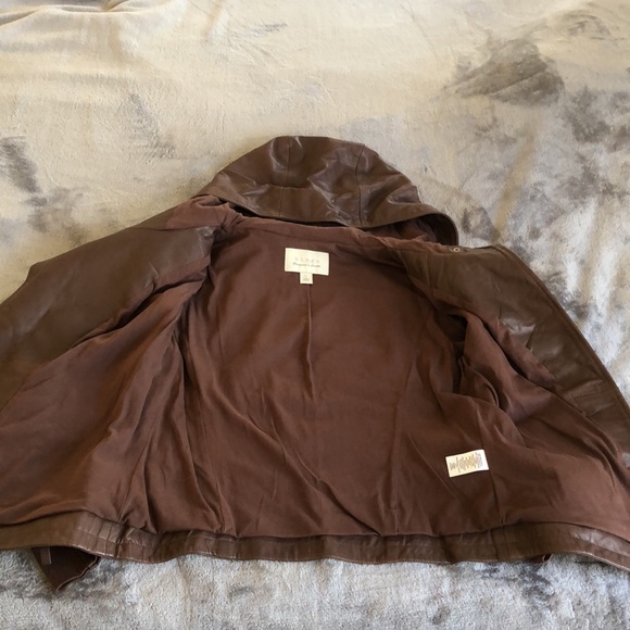 Hinge 100% Leather Women’s Hooded Jacket - Picture 5 of 11